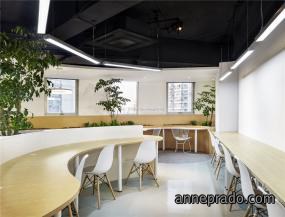 现代办公室风格简约书架装修效果图片