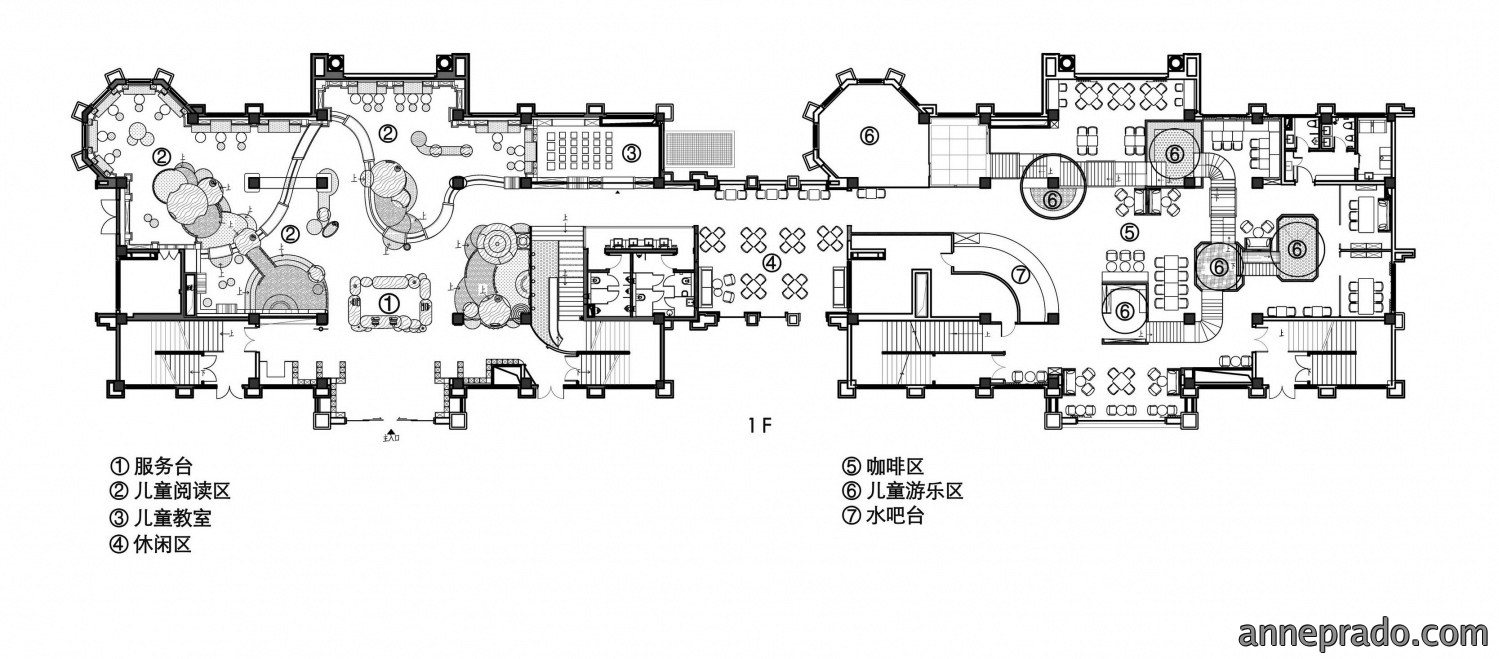 上海松江区江中早教中心,儿童游乐生活馆设计平面图