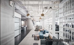 复古办公室装修效果图大全
