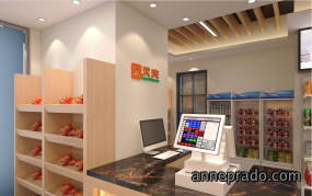  水果店空间设计实景图,水果店空间布局效果图