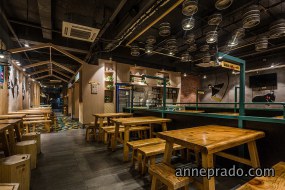 烧烤店装修设计布局图,烧烤店设计效果图