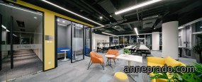 古典与现代混搭风办公室装修图