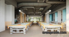 台球俱乐部装修设计实景,台球俱乐部装修设计案例图