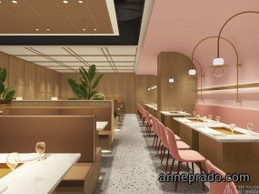 自助餐厅装修布局图,自助餐厅装修案例图