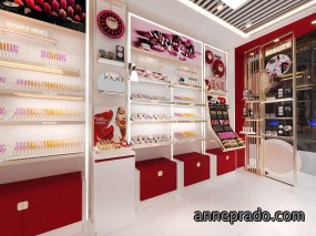 化妆品店装饰案例图,化妆品店装饰效果图