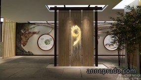 现代简约风展示馆装饰效果图,现代简约展示馆效果图