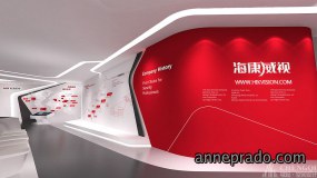现代简约风企业展厅效果图,现代风企业展厅效果图
