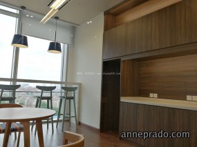 商务稳重风办公室茶水间设计效果图,茶水间设计效果图